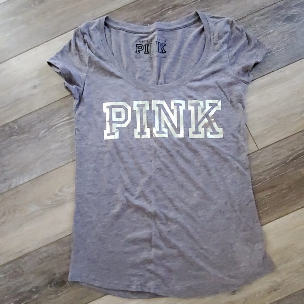 "Pink" grey t-shirt